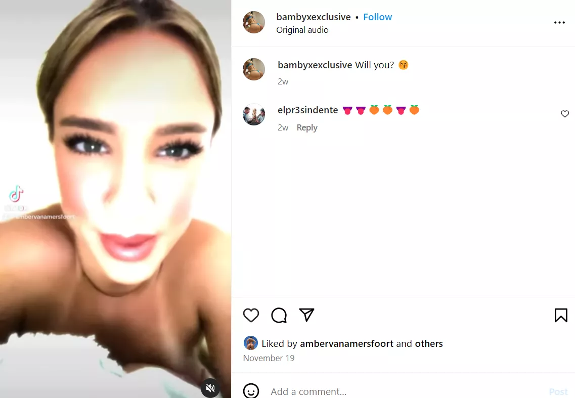 shes online and live right now @bambyxexclusive posted by StarchyRetirement