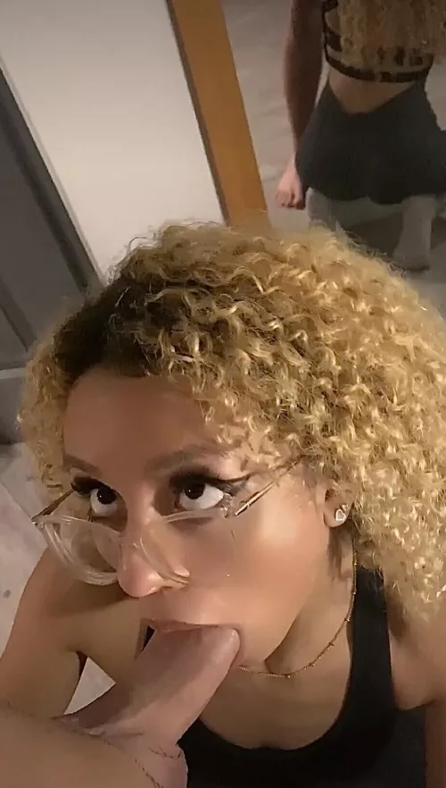 This cock in my mouth is giving me a squint by Goldencurls3