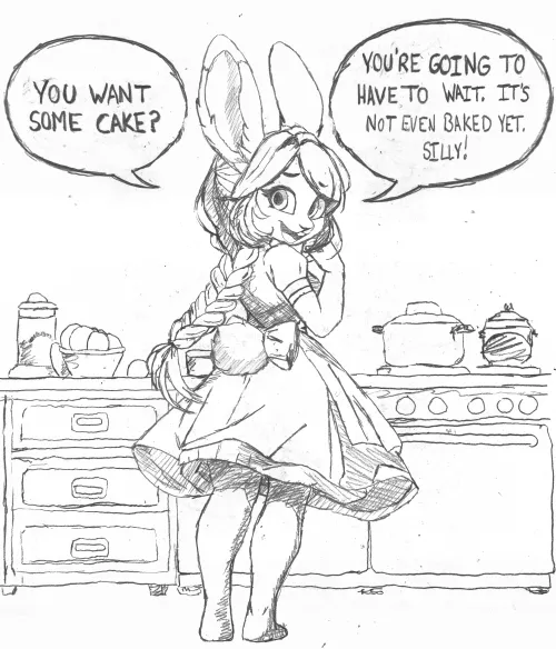 You've all been impatient wanting the Christian Bunny Girl's cake. by StudioUAC