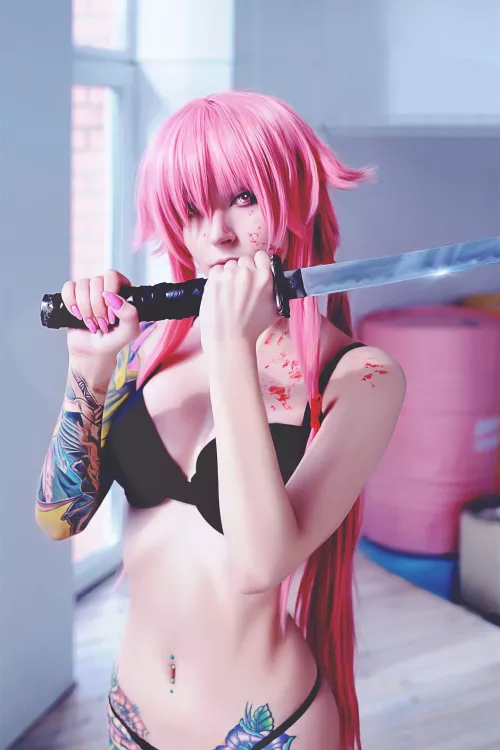 Yuno Gasai from Mirai Nikki by Purple Bitch by im_purplebitch