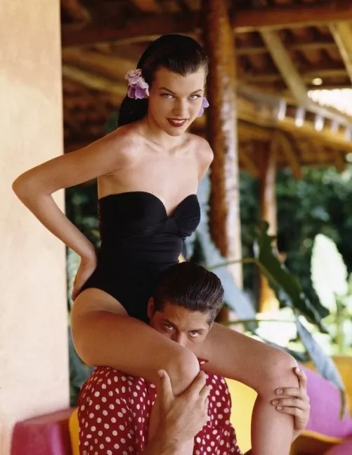 18 year old Milla Jovovich and men by Strong-Waltz-248