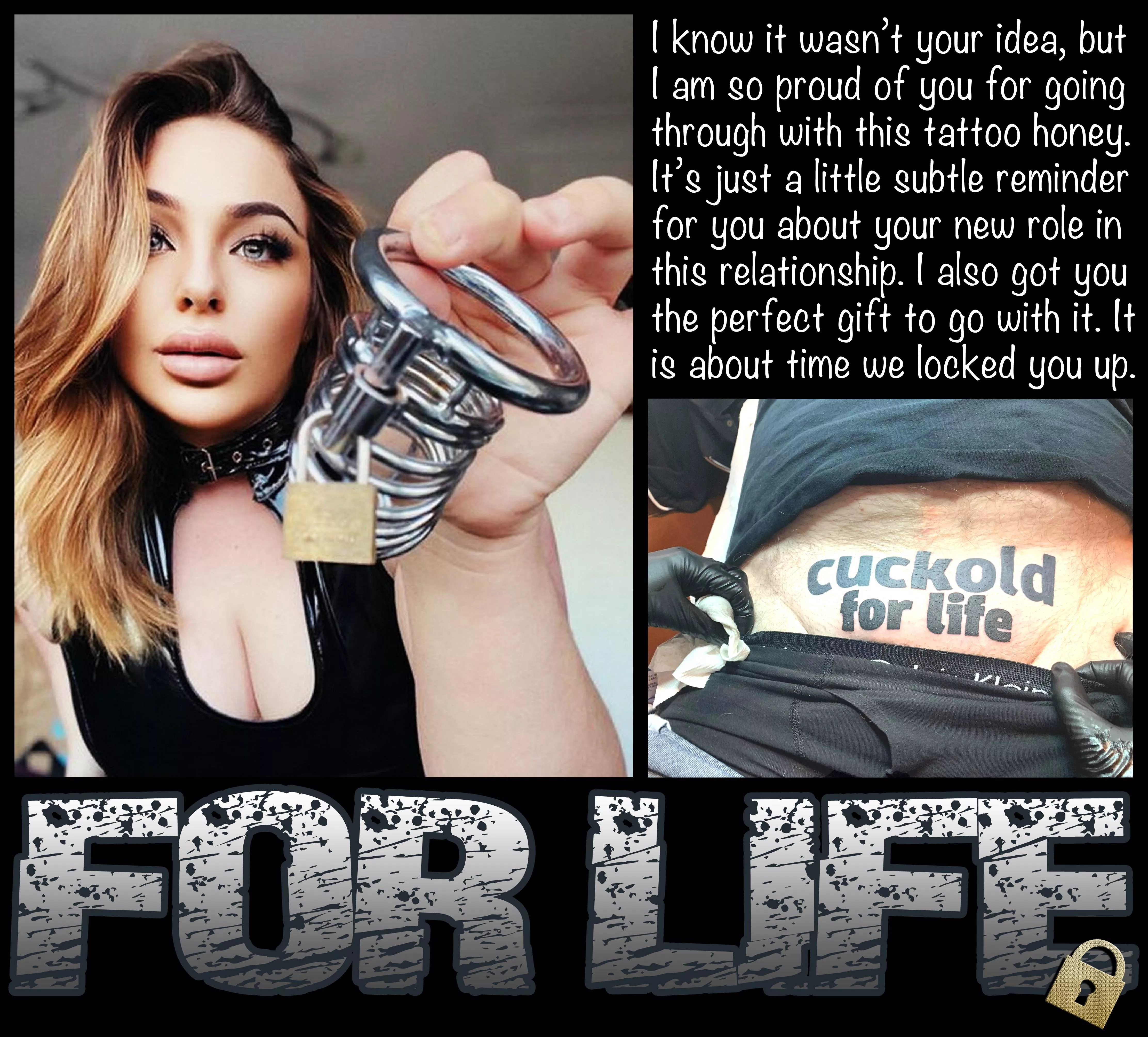 FOR LIFE [chastity] [femdom] [cuckold] posted by Teas_Denial