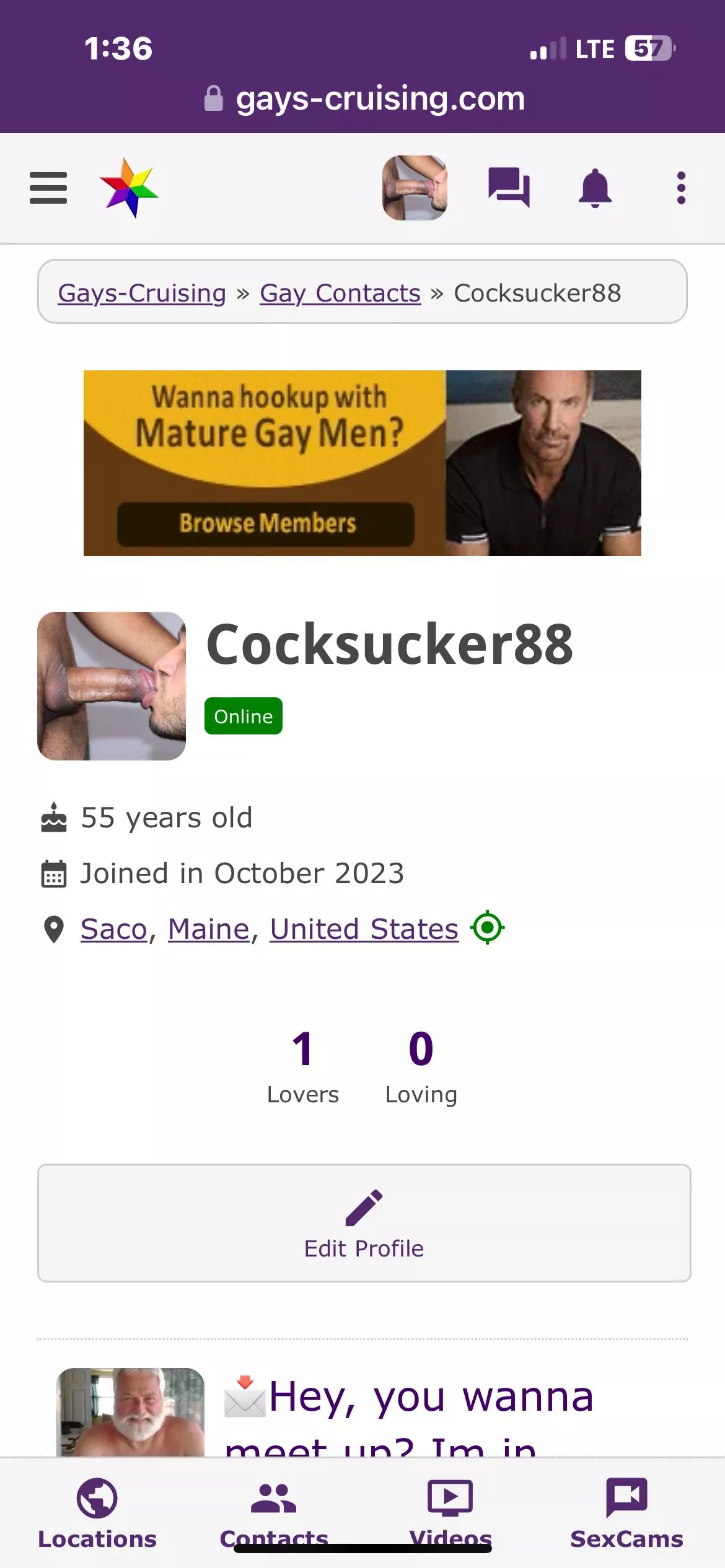 Maine guy cruising posted by kylecoxsucker