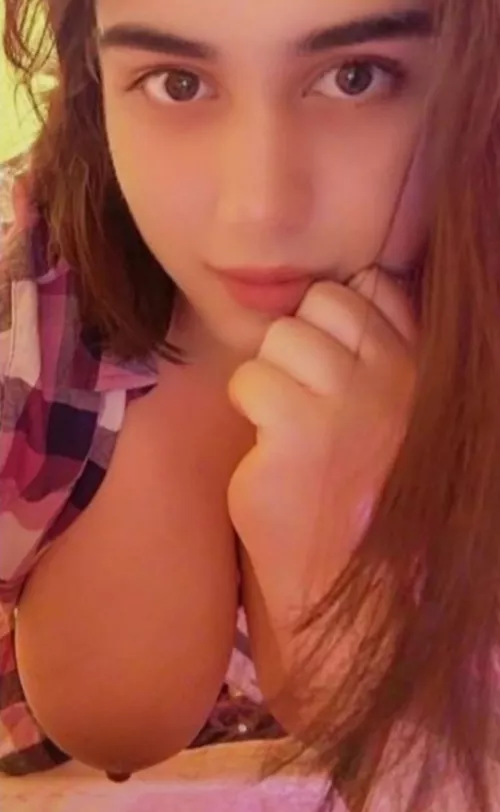 Me and my hanging tit by girlsimple20