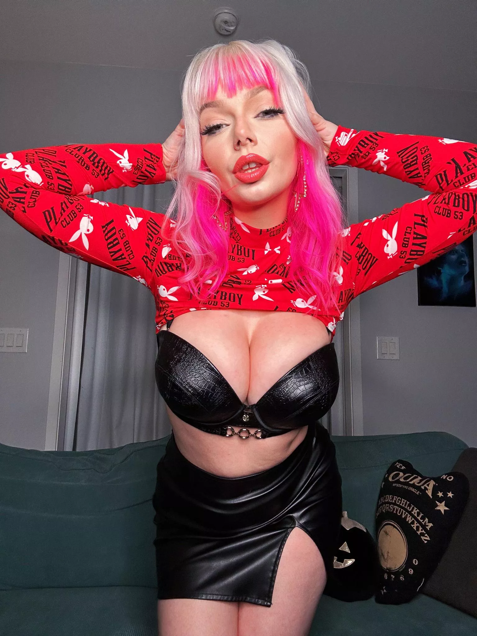 Nearly spilling out 😈 posted by JessicaStarling