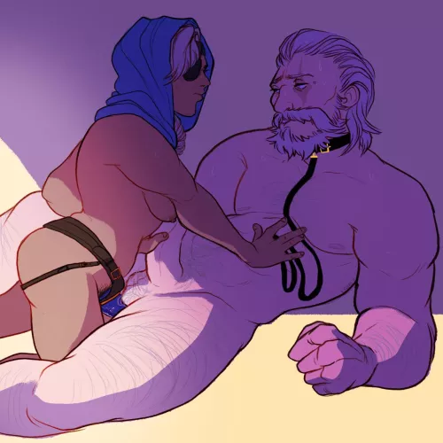 Old people pegging (Unknown artist) by coffepants787