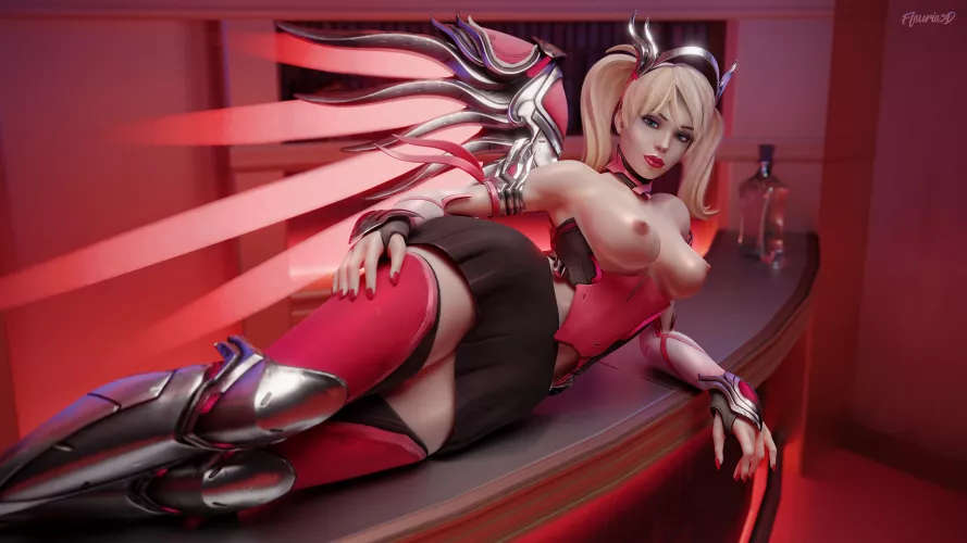 Pink Mercy (Fleurie3D)[Overwatch] by The_FirebrandSFM