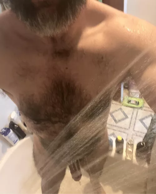 Shower Time by AlphaWolfwood