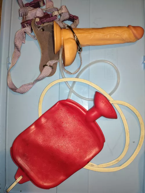 What you think of it? Have you done something similar? It is a dildo which I drilled a hole on a strap on used as a nozzle to fill and give anal by masteranaldoctor6