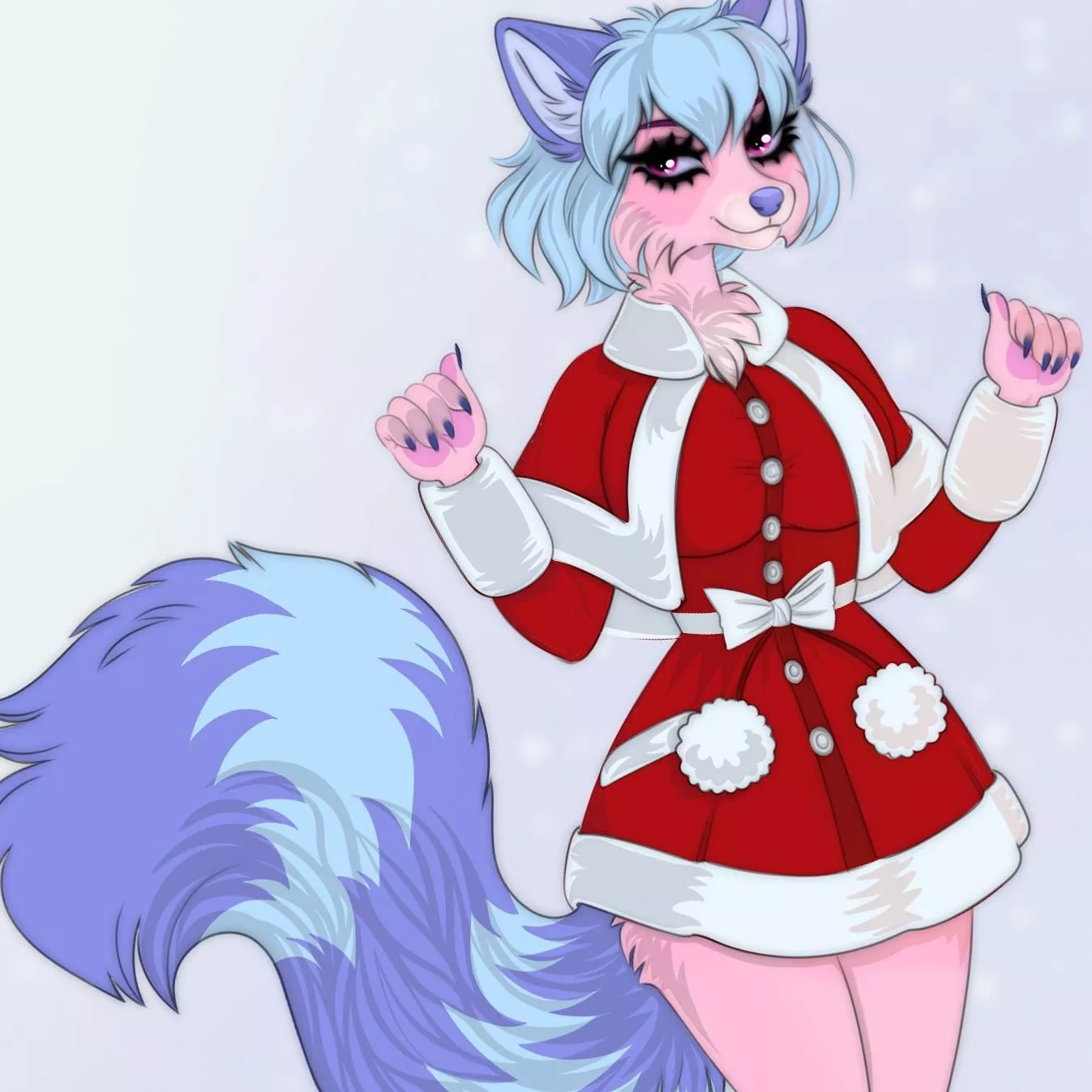 Who thinks my fursona’s naughty or nice? ⛄️❄️😋 posted by SassyCassyProduction