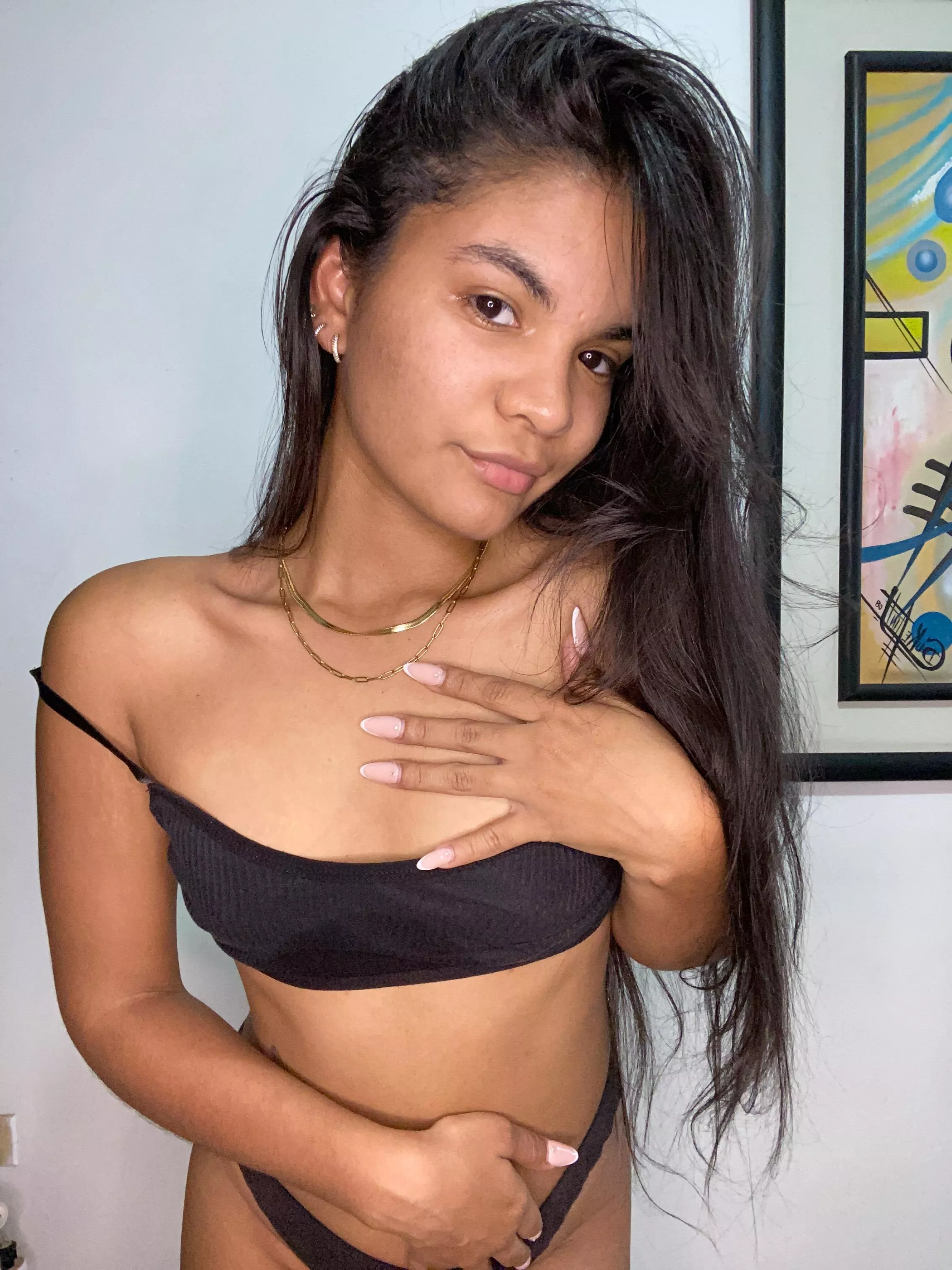 Decided to pick this new bikini up today... Black really is my colour, but i know you prefer none ;) posted by LatinoLiz