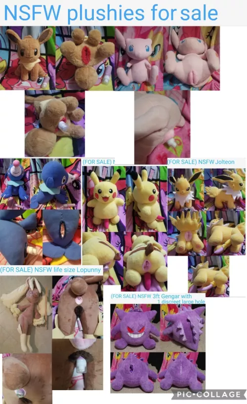 FOR SALE NSFW fuckable Pokemon eevee, life size lopunny, jolteon, pikachu, mew, popplio, gengar [M/F] (Furrysale) by Furry-sale