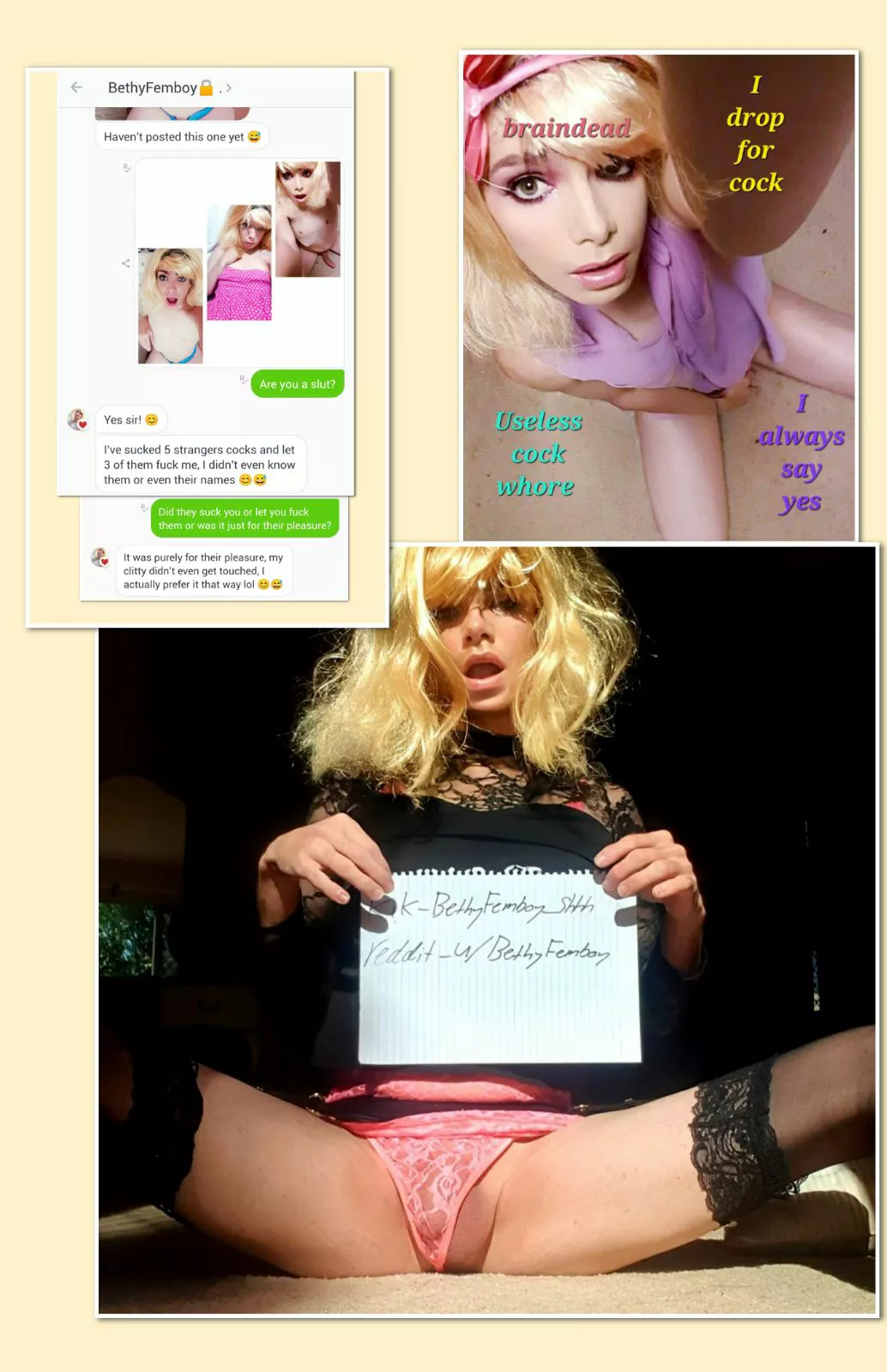 I was told i have to post this 😊😅 posted by BethyFemboy