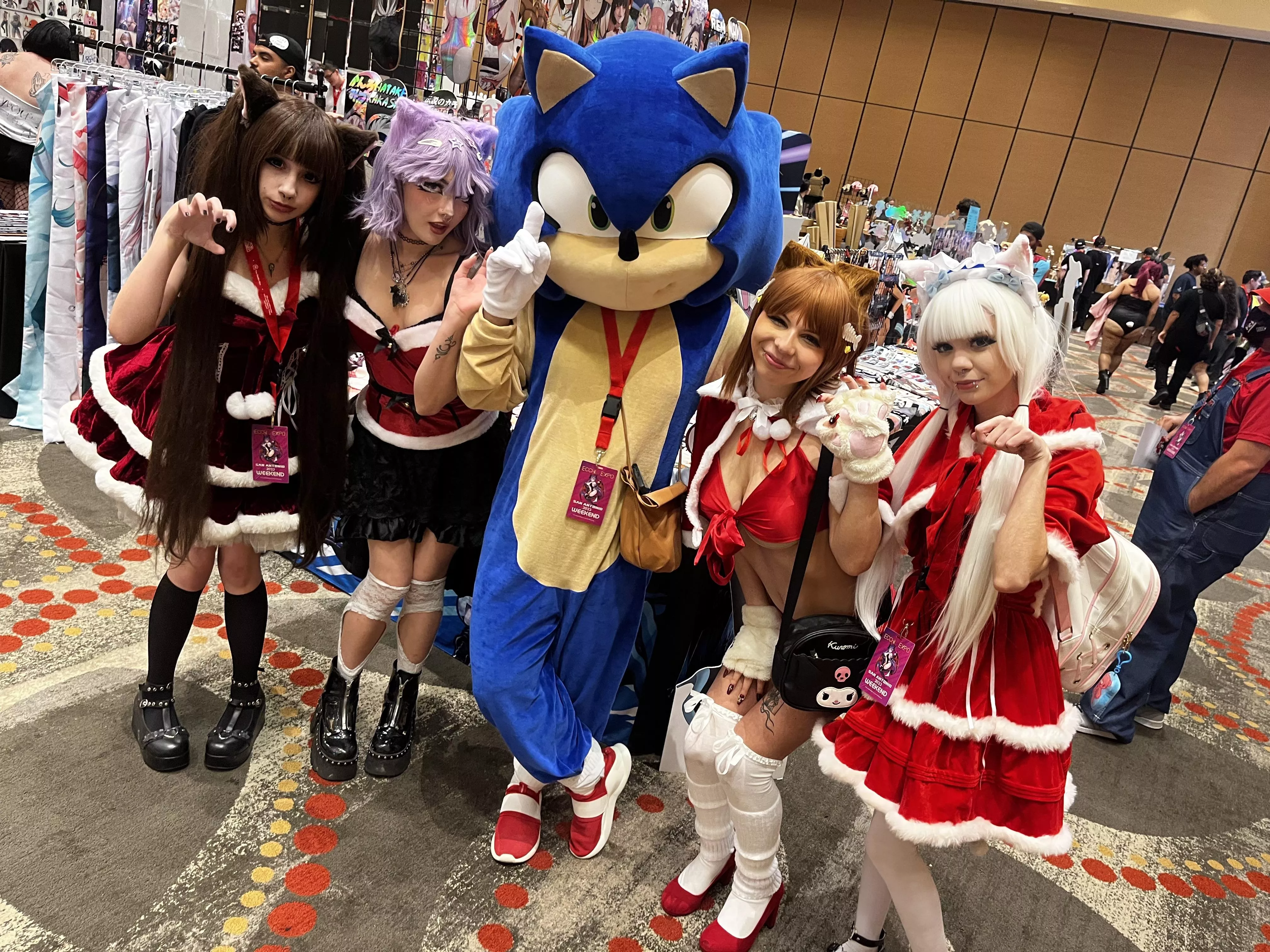 me (chocola) and my friends at a con :3 posted by sofi3yuh