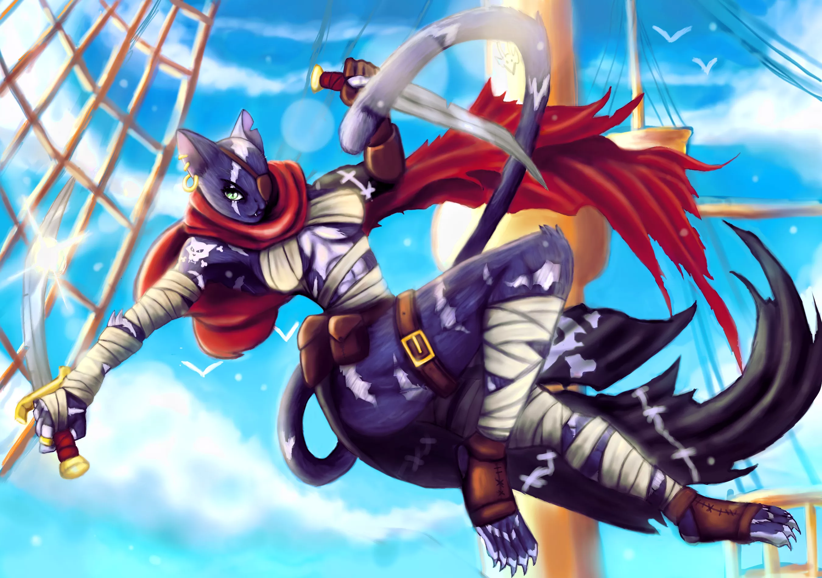 Pirate Cat (Art & Design by Me!) posted by _Belzebruno