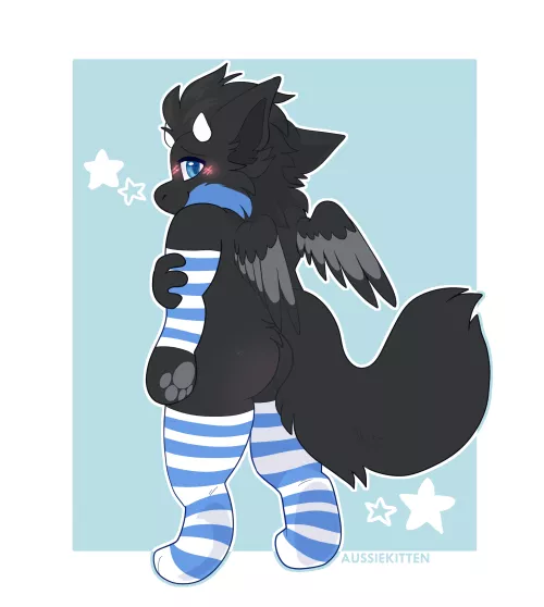 [Q] Oh! Hello there~ 🩵 | YCH for RealGlenMerlin ! by Aussie_Kitten_