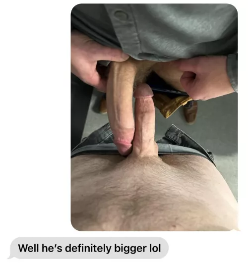 Vetting a new guy for her. He measures up. by ISOBigD4Wife