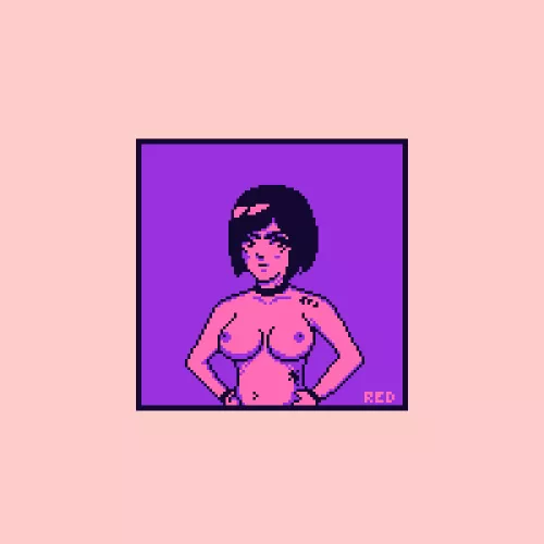 A girl made with in a style similar to 2 bits by Redlotoo