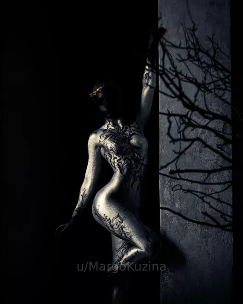 Acrylic bodypaint by Theabstracter on me by MargoKuzina