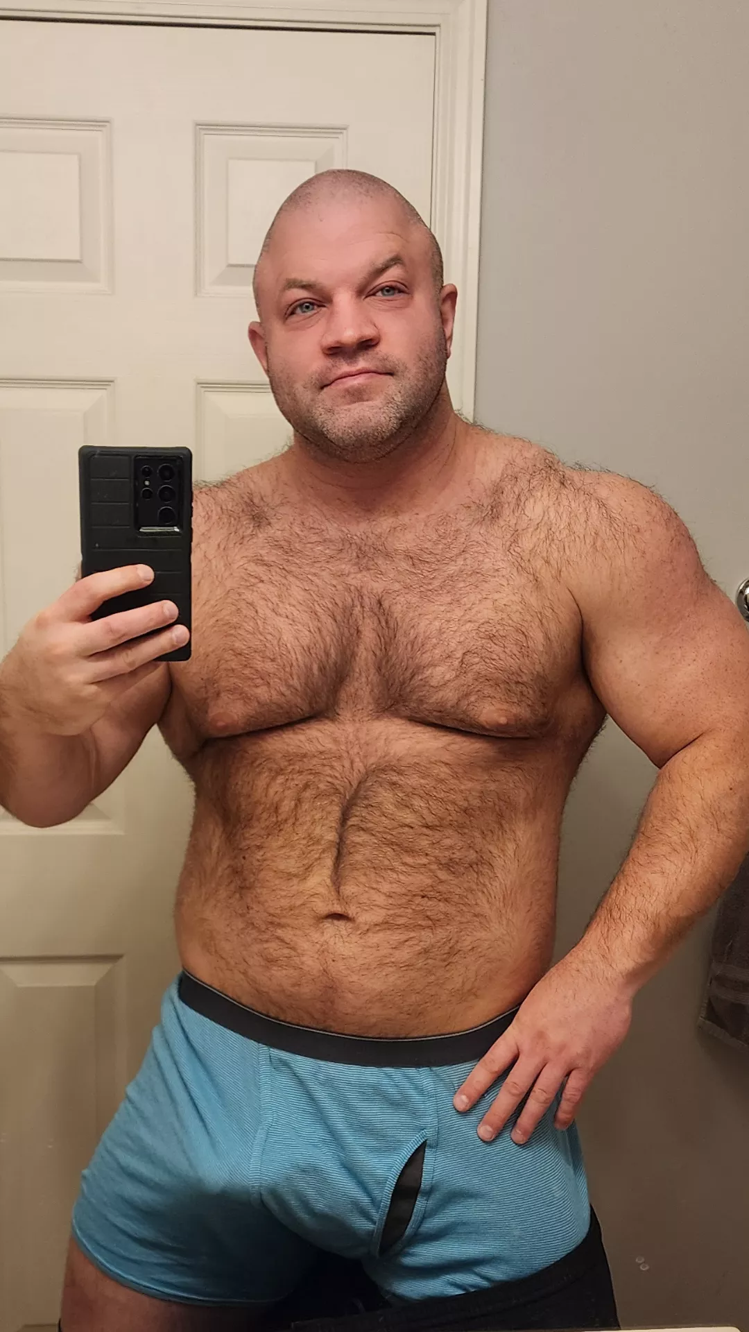 Blue, matches the eyes right? posted by MuscleHustler1