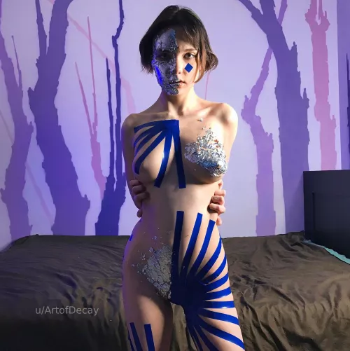 Blue tape and silver by ArtofDecay by ArtofDecay