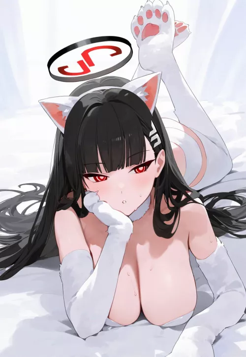 Cute Neko with hangers by feetent