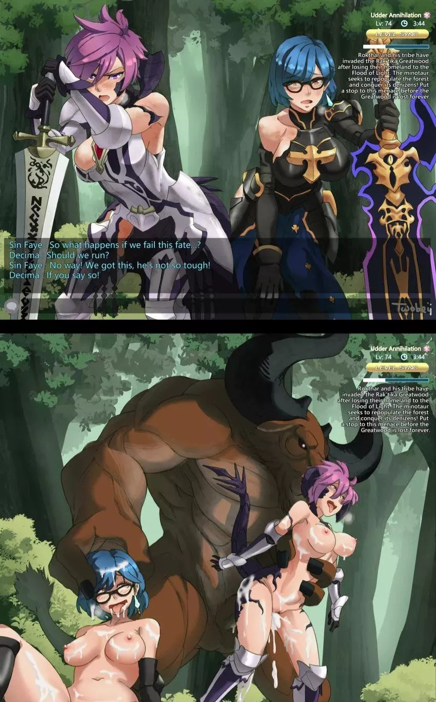 Daring Duo Downed, Overpowered, and Overstuffed (twobey)(FF14) posted by MajorMonstrosity