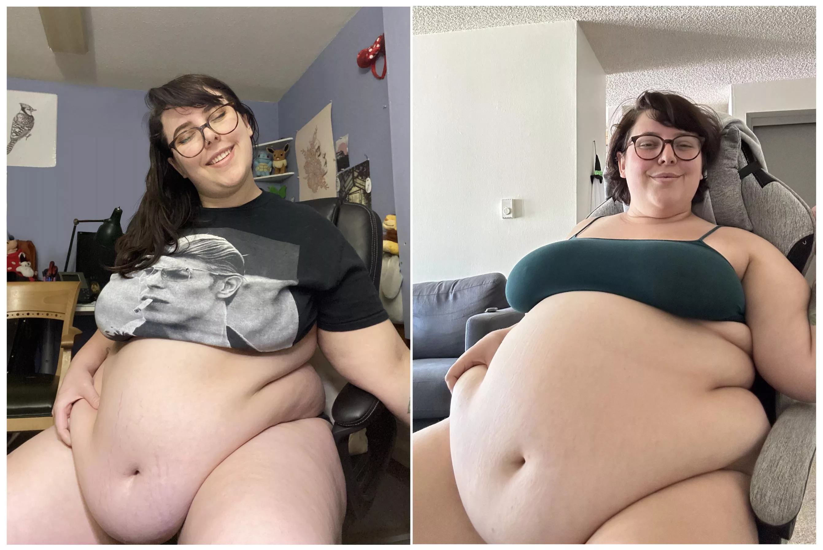 Dec. 2020 vs Oct. 2023 ✨even chonkier✨ posted by sweet-soft-stoner