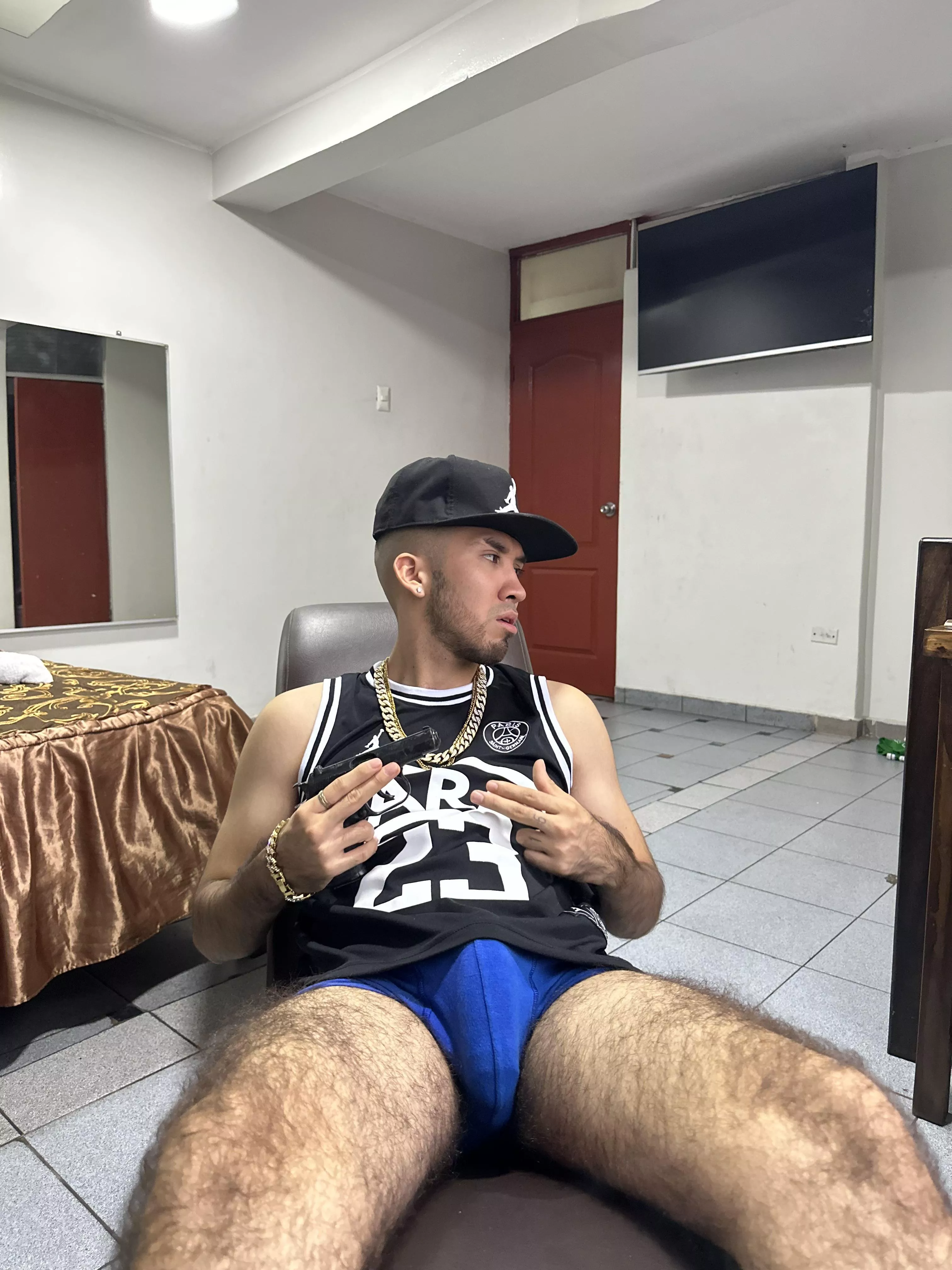 DO YOU LIKE MY BLUE BOXERS? GANGSTER THUG YOU KNOW posted by brucebrown530