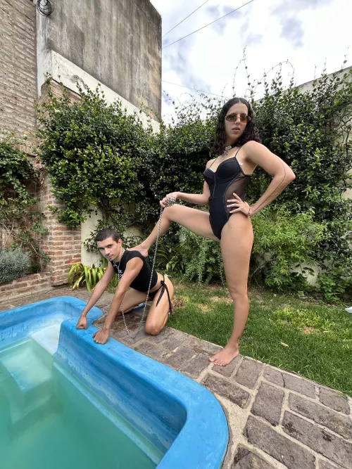 [domme] my dog is thirsty for some fun in the pool by Domme_sexsiren