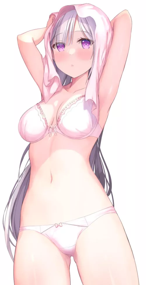 Emilia drying her hair by Ordinary_Sector8891