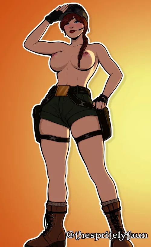 Just Ash Getting Ready to do Some Sunset Tomb Raiding ;P (OC) by thespritelyfaun