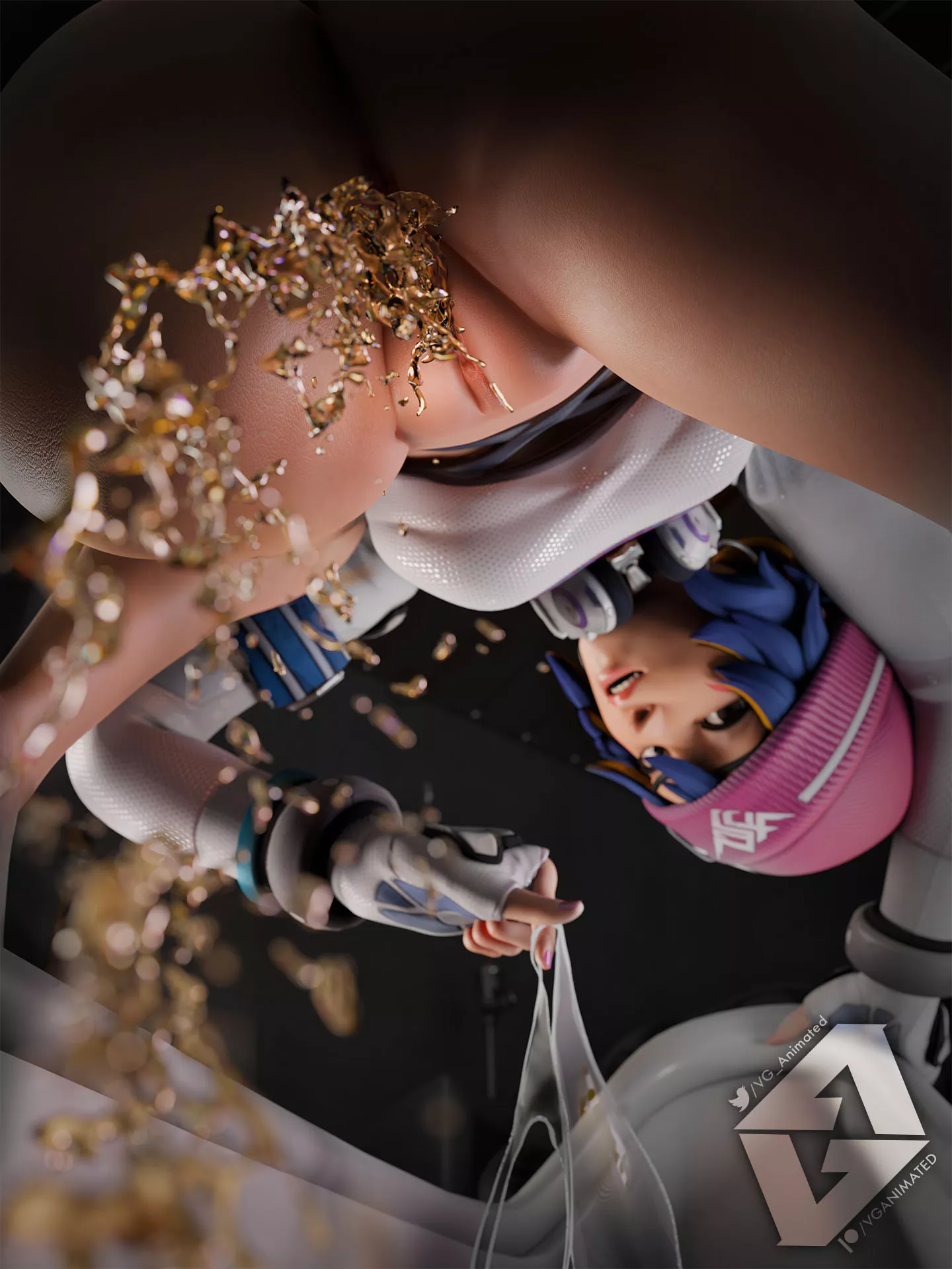 LLESSERAFIM Kiriko taking a piss POV (VGAnimated) [Overwatch] (1440x1920) posted by VGAnimated