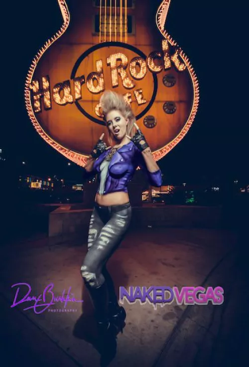 LONG LIVE ROCK N ROLL Bodypaint by Red of Naked Vegas. by Nofucksgivenin2021