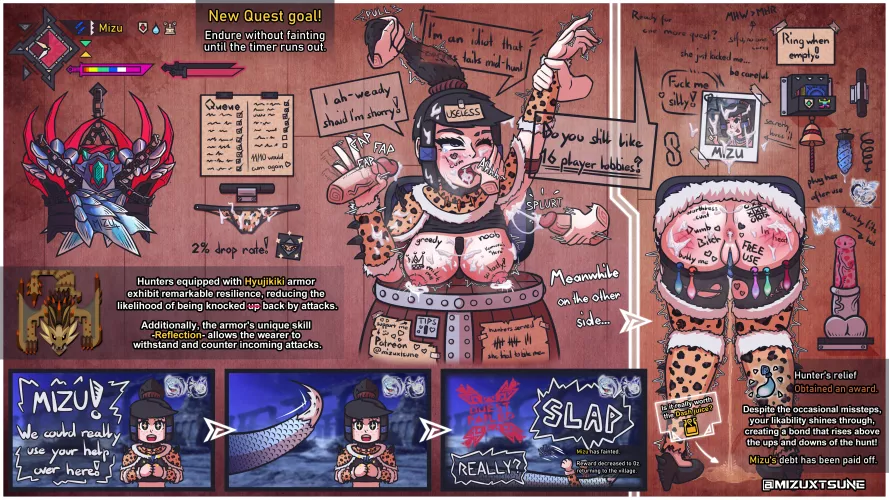 Mizu’s Hunting Diary #6 / [OC] / (artist: mizuxtsune) by mizuxtsune_spoods