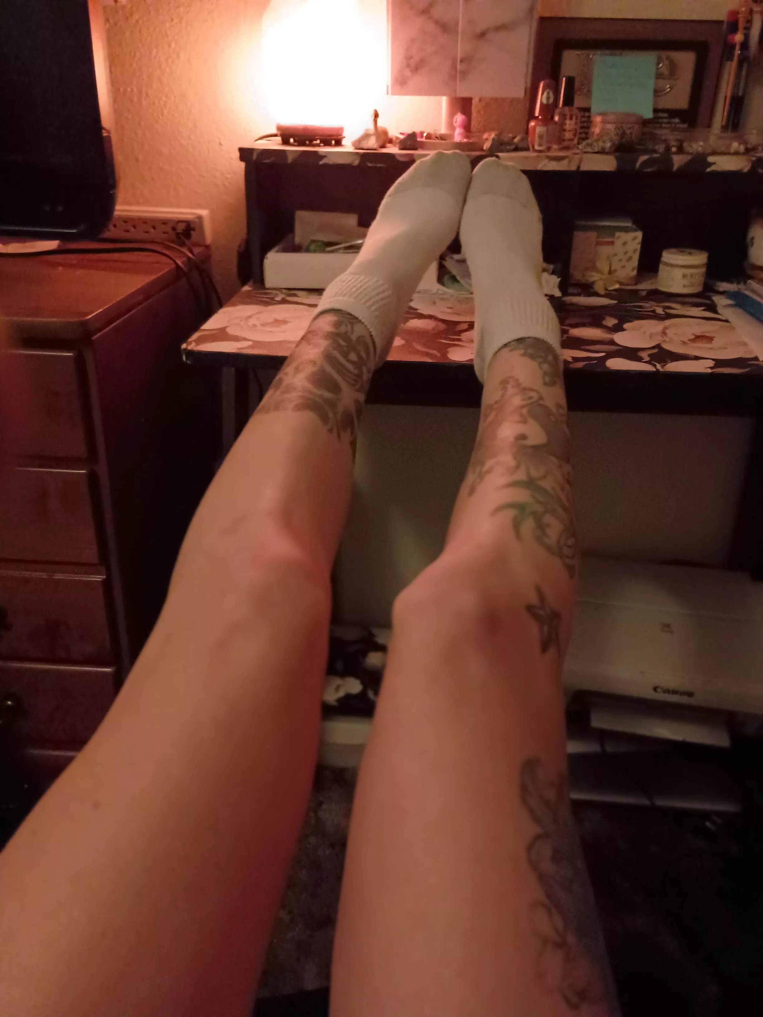 My legs look long w/ my feet on my desk posted by cm_renee