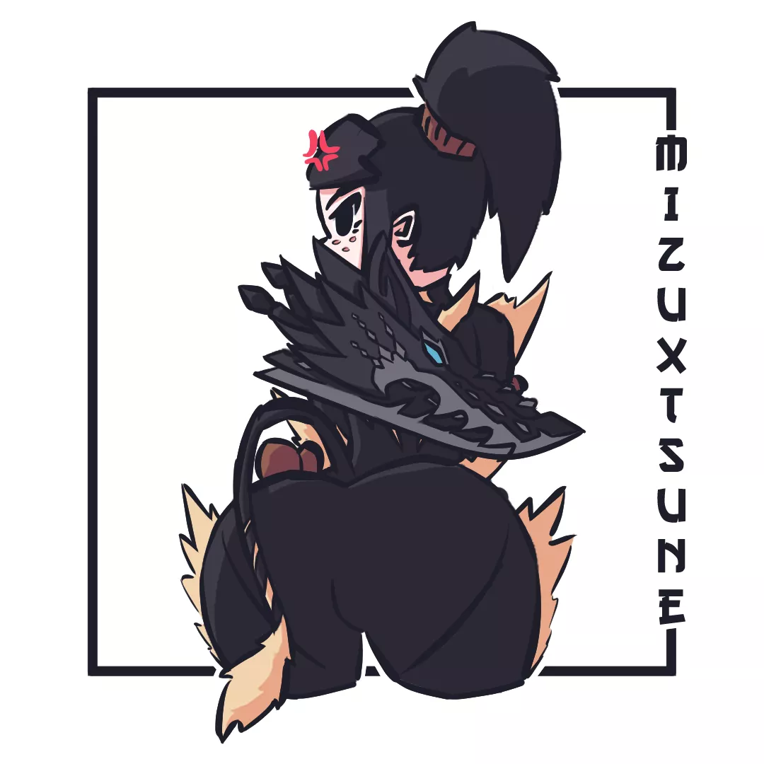 [OC] Mizu / Furious Rajang Armor / Kushala DB / (artist: mizuxtsune) posted by mizuxtsune_spoods