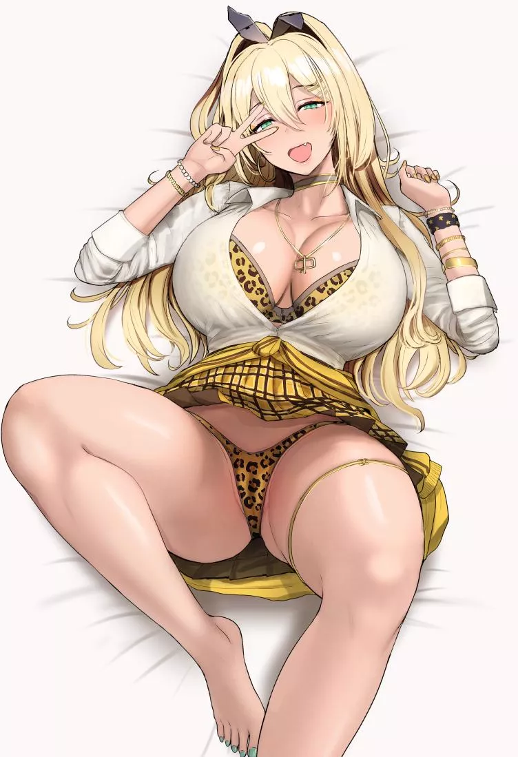 Rupee lying down (Miyamoto Issa) [Goddess of Victory: Nikke] posted by llamanatee