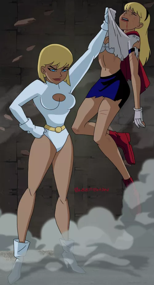 Supergirl defeated by Galatea by Helpful-Ad-4401