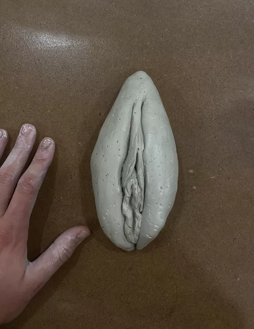 Thanks for the inspiration u/Anacomana :) Clay Vulva by me by Vulva_Sculptor
