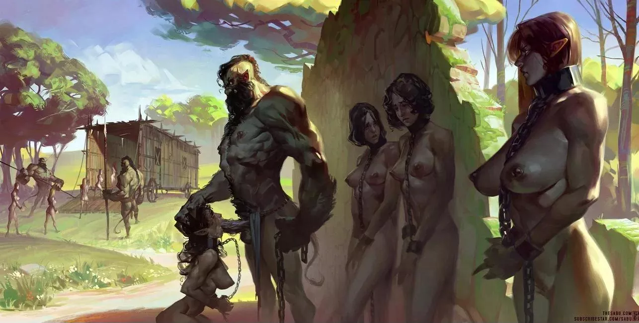 The Orc slavers were extremely efficient at catching and breaking in their newest property. Most new slaves learned quickly to submit and not try to resist their new Masters. (Sabu) posted by TheLunchBuyingMonk