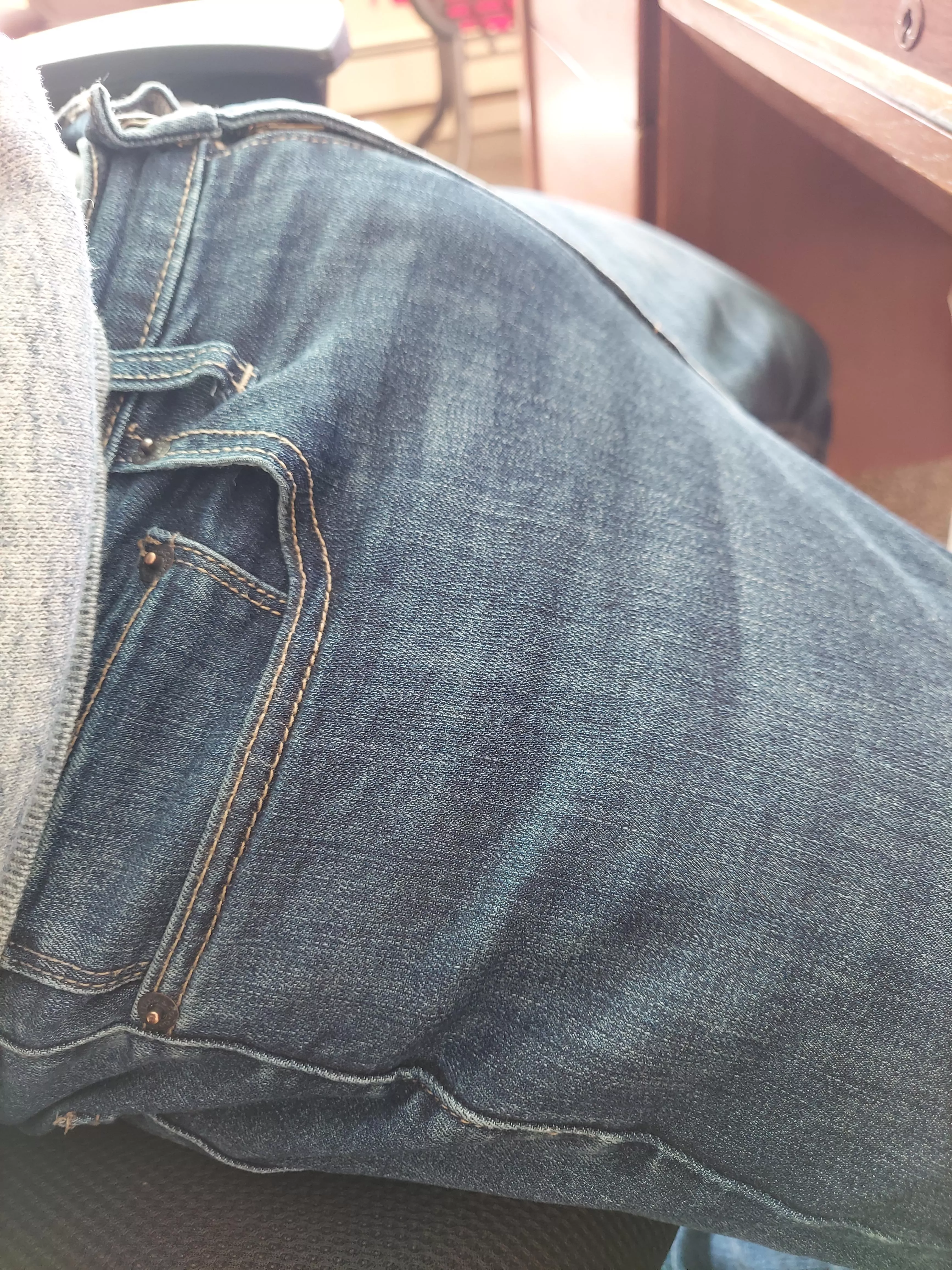 Under the desk. Wanna see? posted by friskytricky