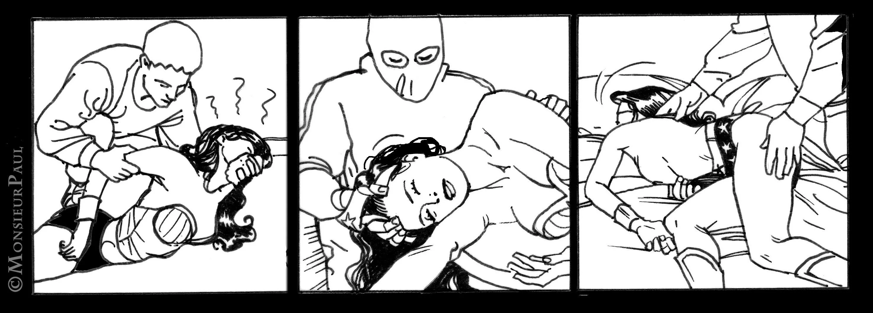Wonder woman defeated and about to be raped posted by Helpful-Ad-4401