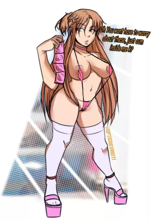 You meet Asuna in an alley and she offers you this, how many times are you nutting? by Consistent-Ad-8996