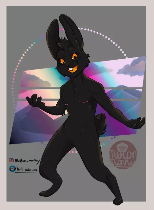 100 furry challenge #16: u/Hoptions (art by me) by MuTT0nM0nk3y