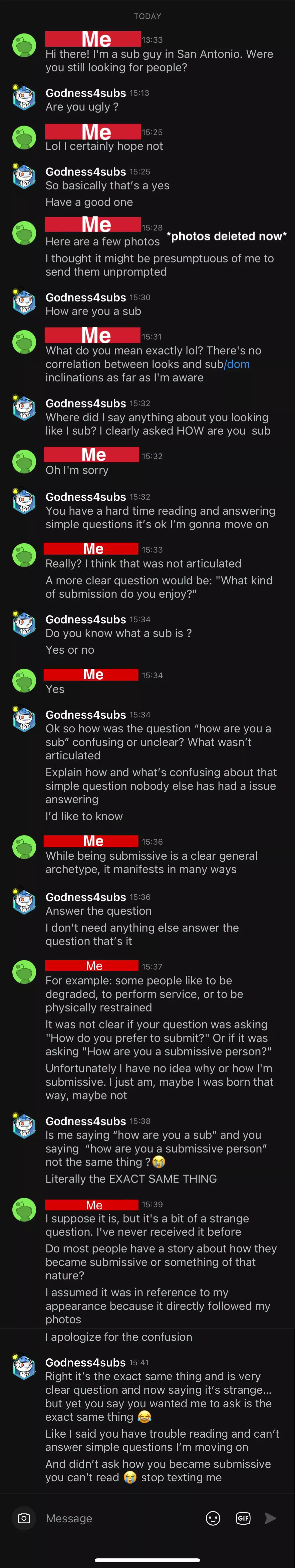 Am I insane? Or is this how we speak to each other now? posted by tkthrowawayylmao