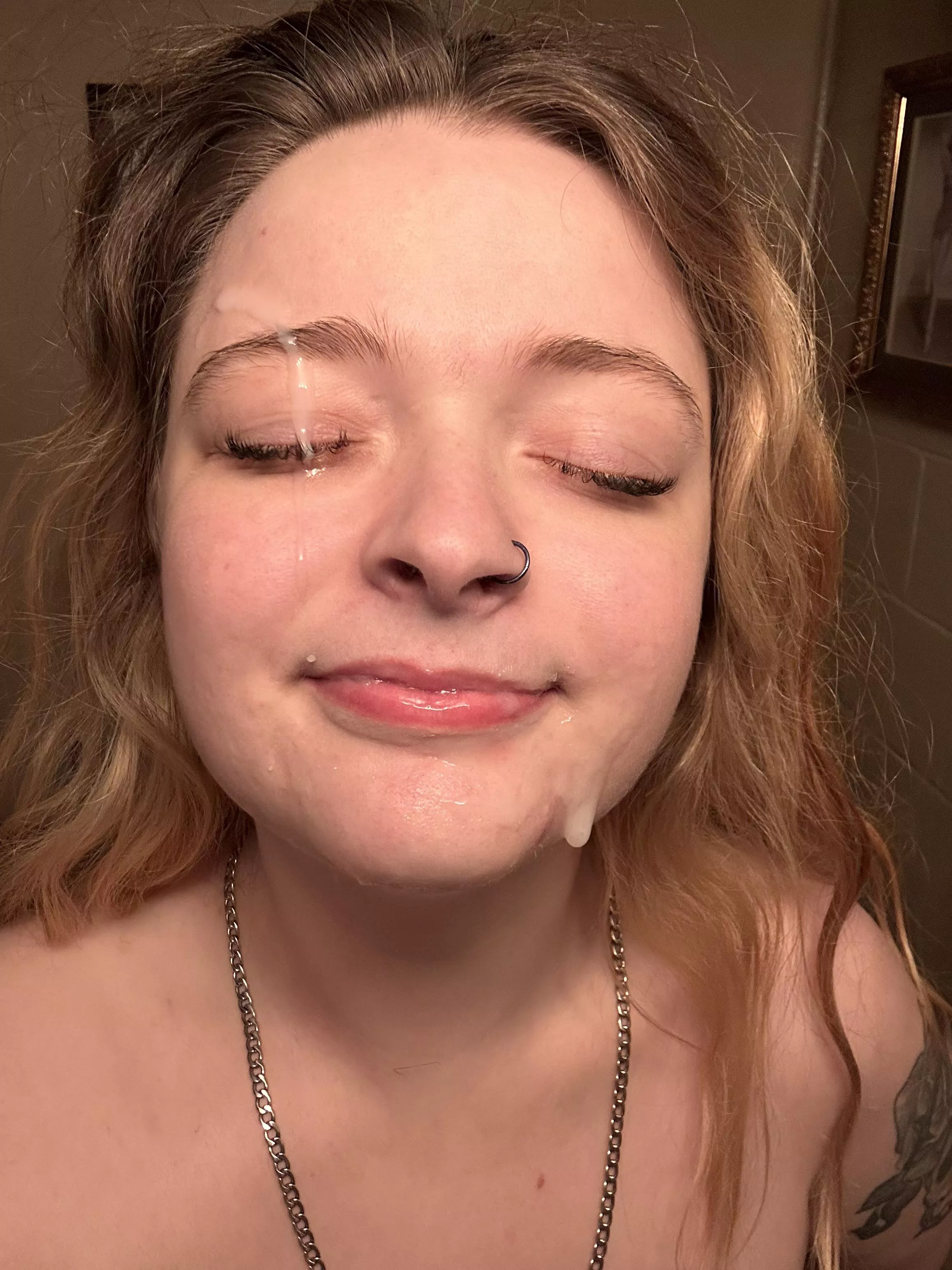 Awe he missed my mouth and got me in my eye 😭😈 posted by [deleted]