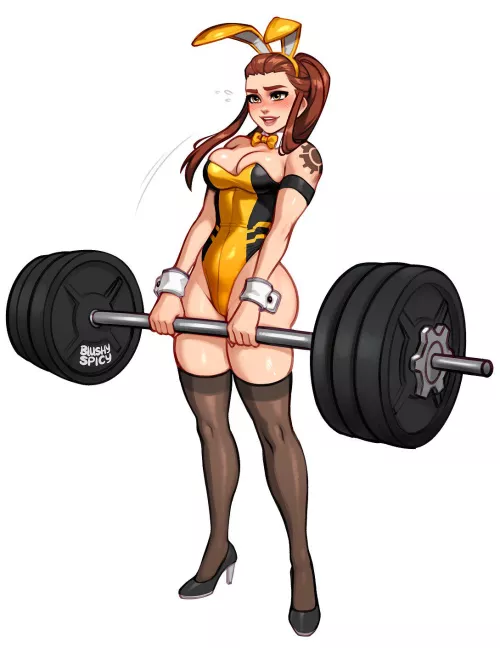 Bunny suit Brigitte (blushyspicy) by Academic-Comedian-21
