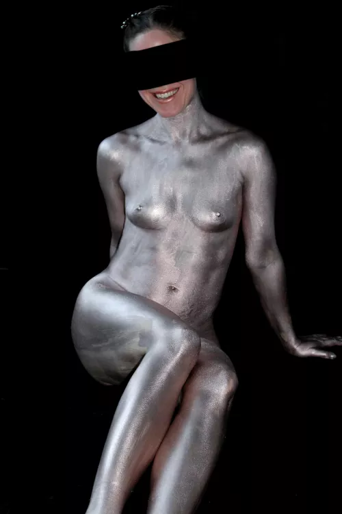 Dana Alien and metallic rose gold bodypaint by DanaAlien