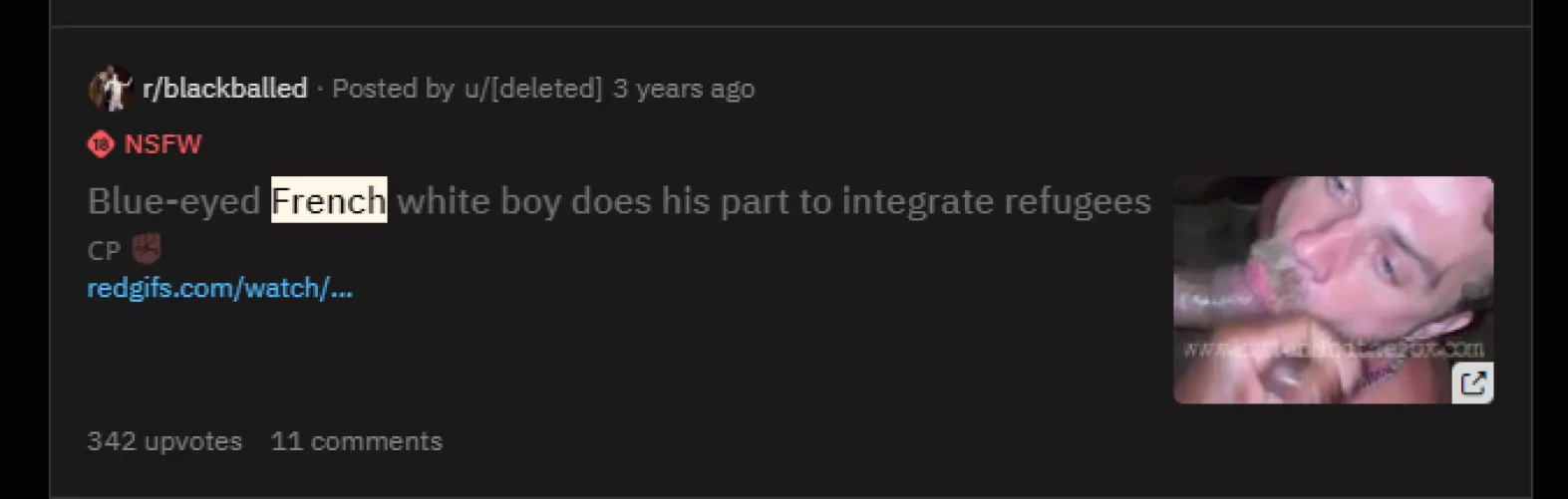 Does anyone know where I could see this video from this subreddit again? The poster was banned and the video deleted, but the post is still up. by notyourbusiness22